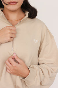 Snug Adjustable Sweater in Khaki